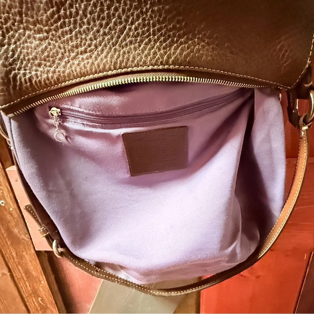 ✨ Vintage Coach Pebbled Leather Hobo Bag | Brown | Classic Brass Hardware